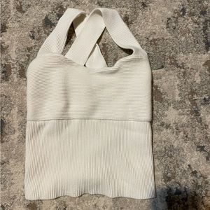 Abercrombie knit crop top. White, xs